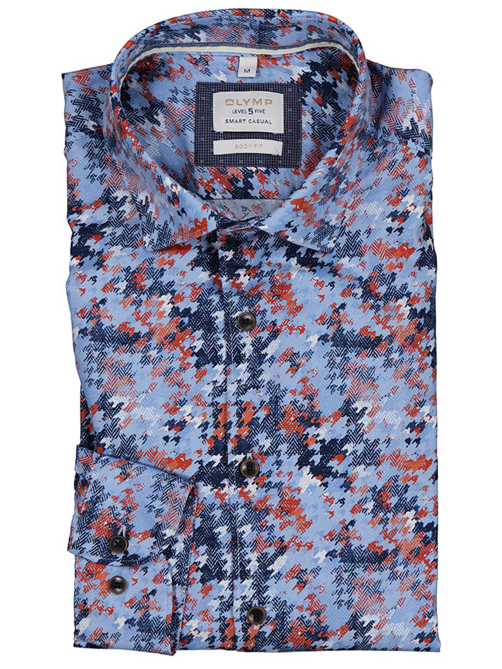 

Рубашка OLYMP Level 5 Body fit, цвет Hellblau/Rot