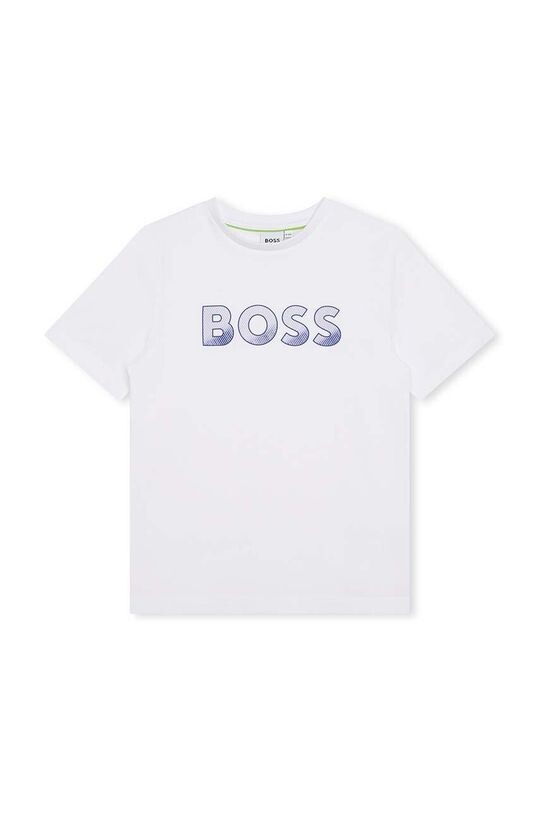 

Детская хлопковая футболка BOSS, белый
