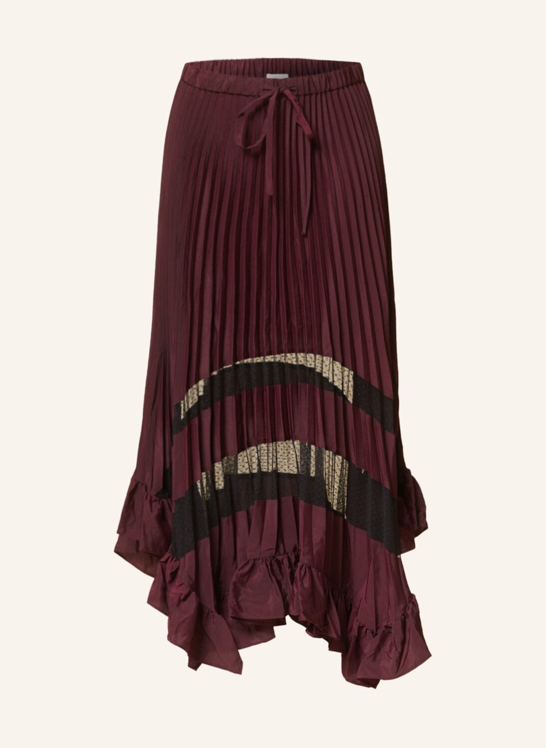 

Юбка CLAUDIE PIERLOT mit Mesh und Rüschen, темно-красный
