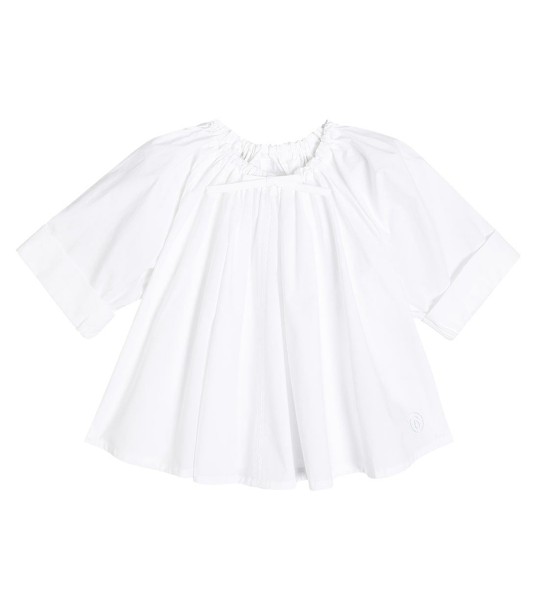 Хлопчатобумажную рубашку Mm6 Maison Margiela Kids, белый топ mm6 maison margiela стрейч размер m белый красный