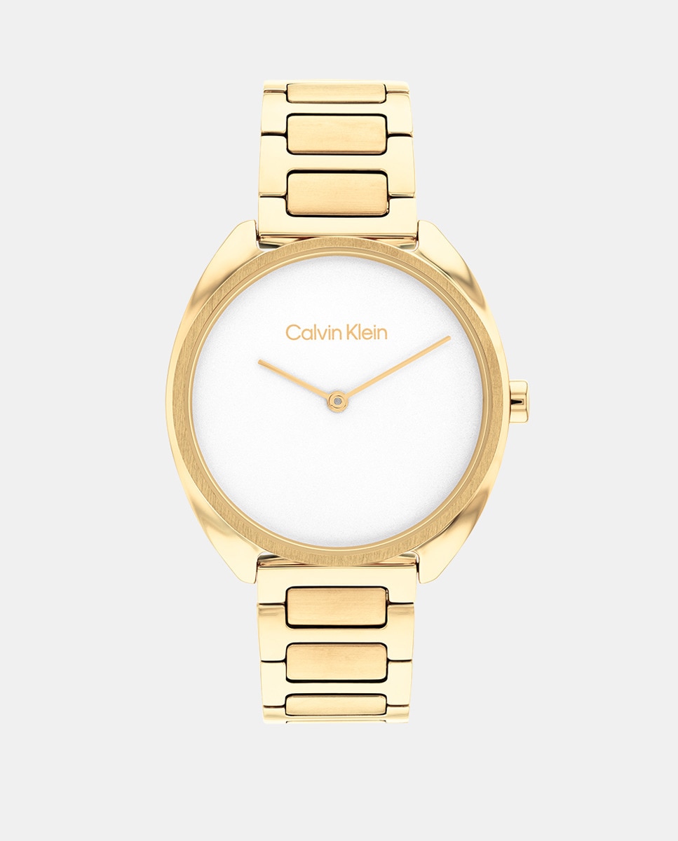 CK Elevated 25200276 женские часы из золотой стали Calvin Klein, золотой браслет плетения якорное дельфин из желтого золота
