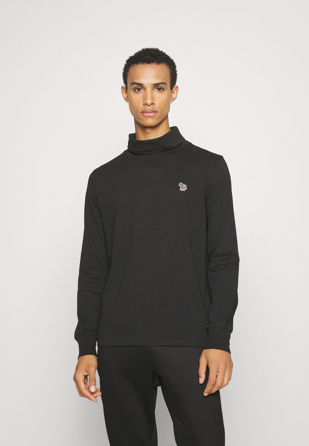

Футболка с длинным рукавом MENS ROLL NECK ZEBRA PS Paul Smith, черная, Черный