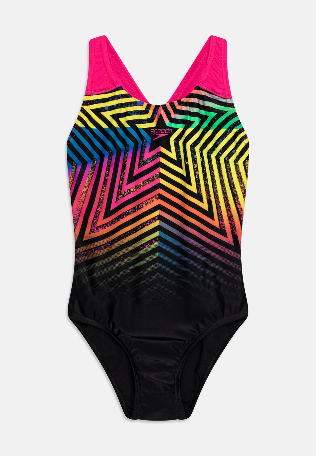 Купальник GIRLS DIGITAL PLACEMENT SPLASHBACK Speedo, цвет black/lemon drizzle/flare pink/harlequin green браслет issue 2 pink flare 1 шт