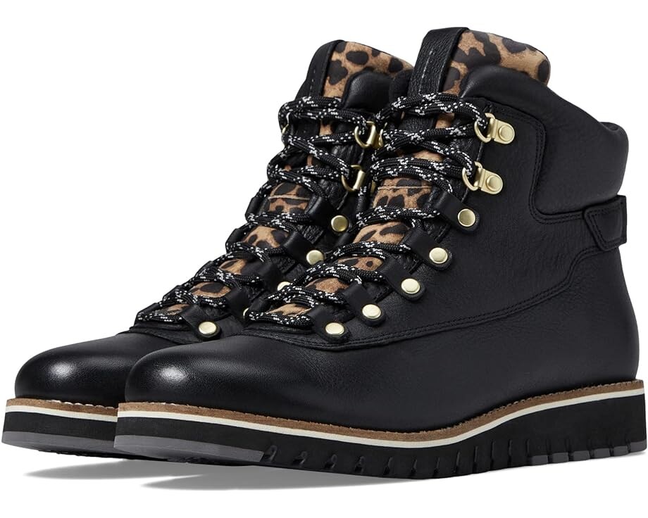 

Походные ботинки Cole Haan Zerogrand Explorer Gateway Hiker Waterproof, цвет Black/Black/Leopard Print
