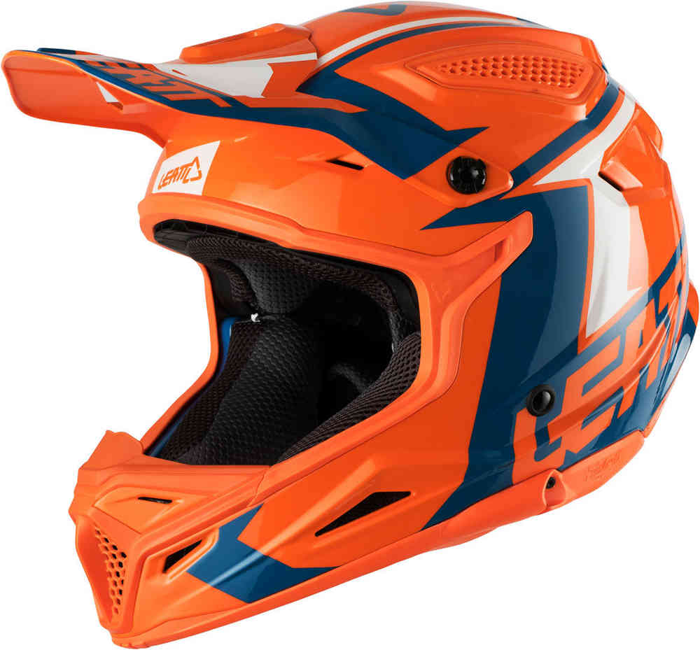 цена GPX 4.5 V20 Шлем для мотокросса Leatt, оранжевый/синий