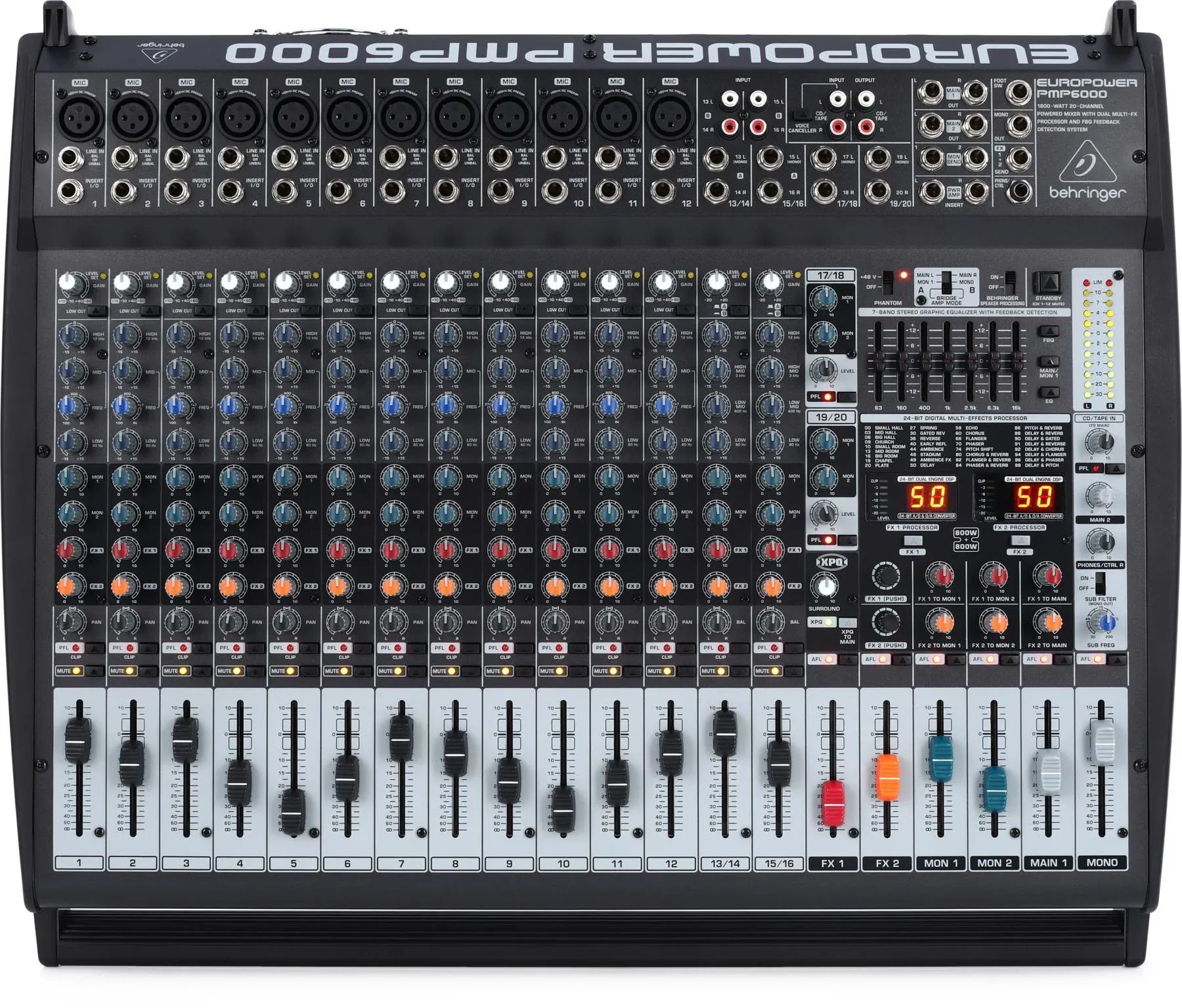 

Behringer Europower PMP6000 20-канальный микшер мощностью 1600 Вт