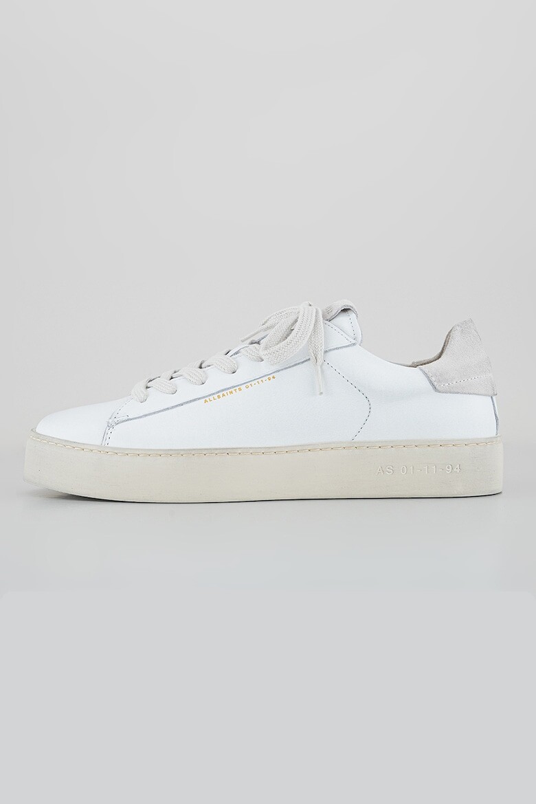 

Кожаные спортивные туфли с замшей Allsaints, белый