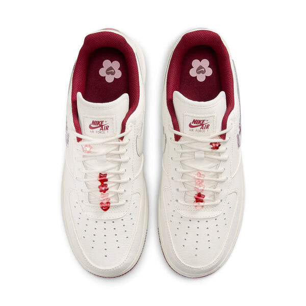 WMNS Nike Air Force 1 Low Valentines Day 2024 sail team red medium soft pink gym red CDEK.Shopping