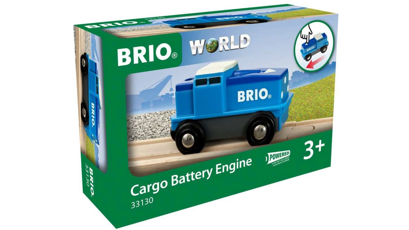 Brio Bahn Грузовой локомотив с синим аккумулятором brio локомотив с аккумулятором 33599