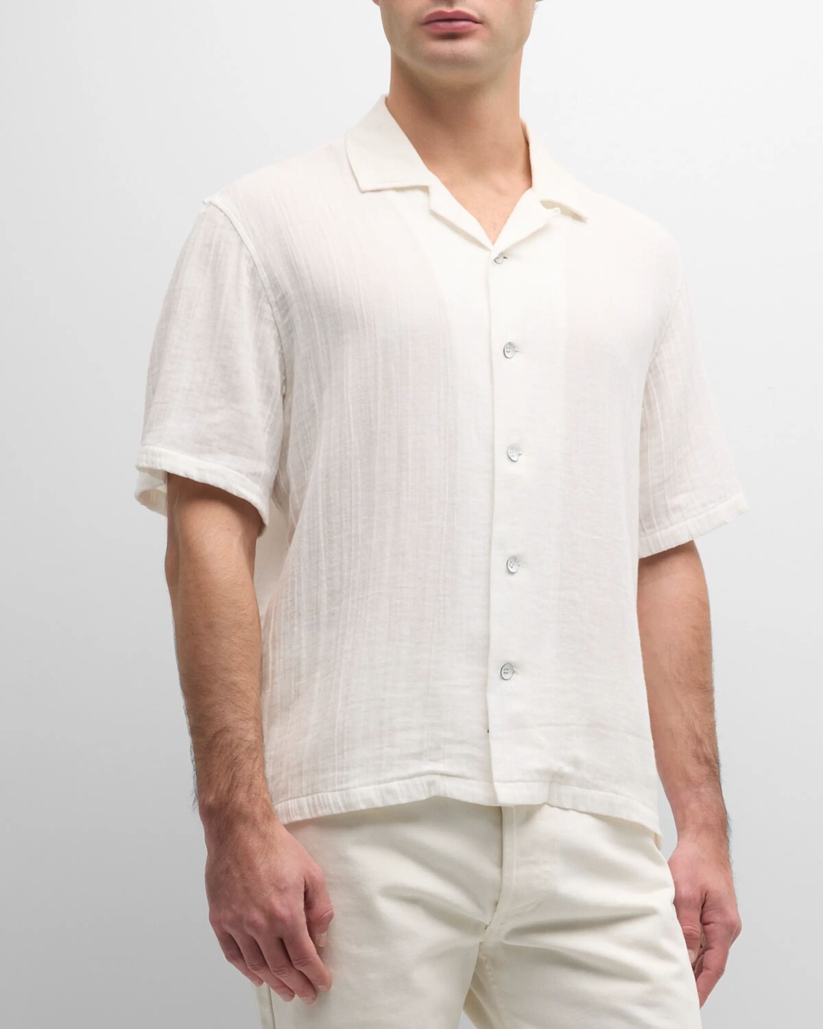 

Мужская хлопковая рубашка Avery Camp Rag & Bone, цвет White