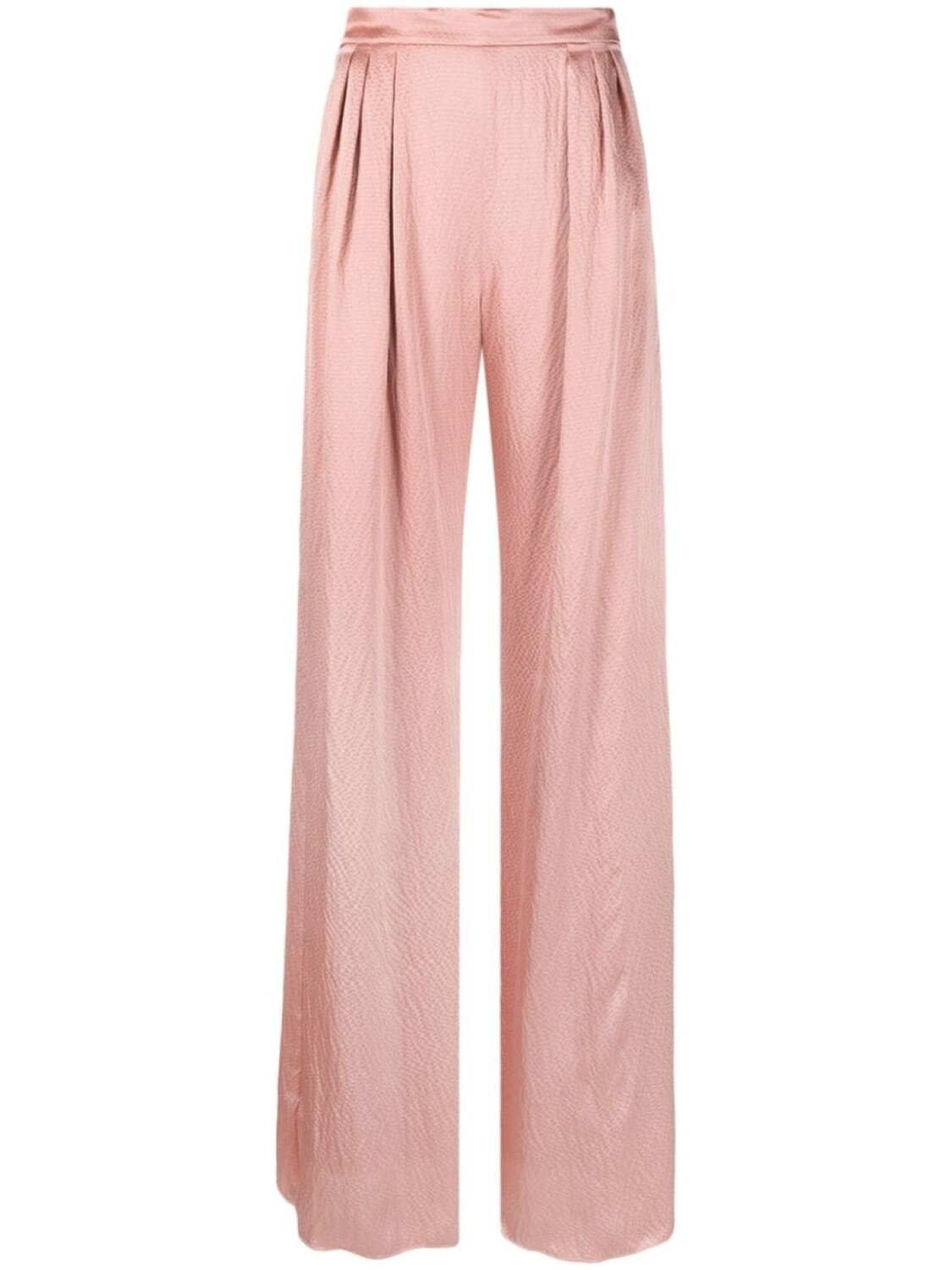 

Max Mara шелковые брюки прямого кроя со складками, розовый
