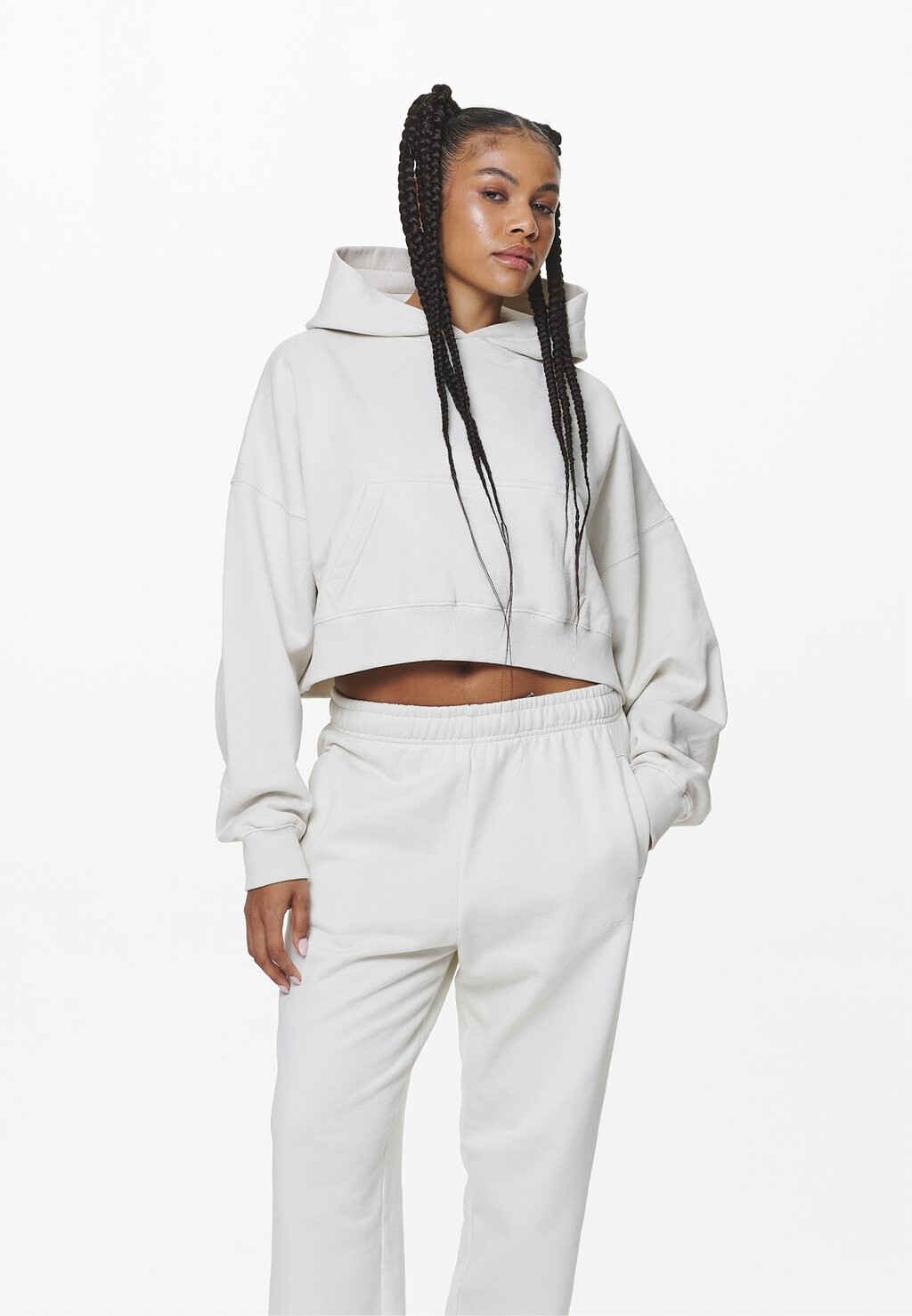 

Толстовка Salita Oversized Cropped Hoodie Pegador, цвет washed salty cream