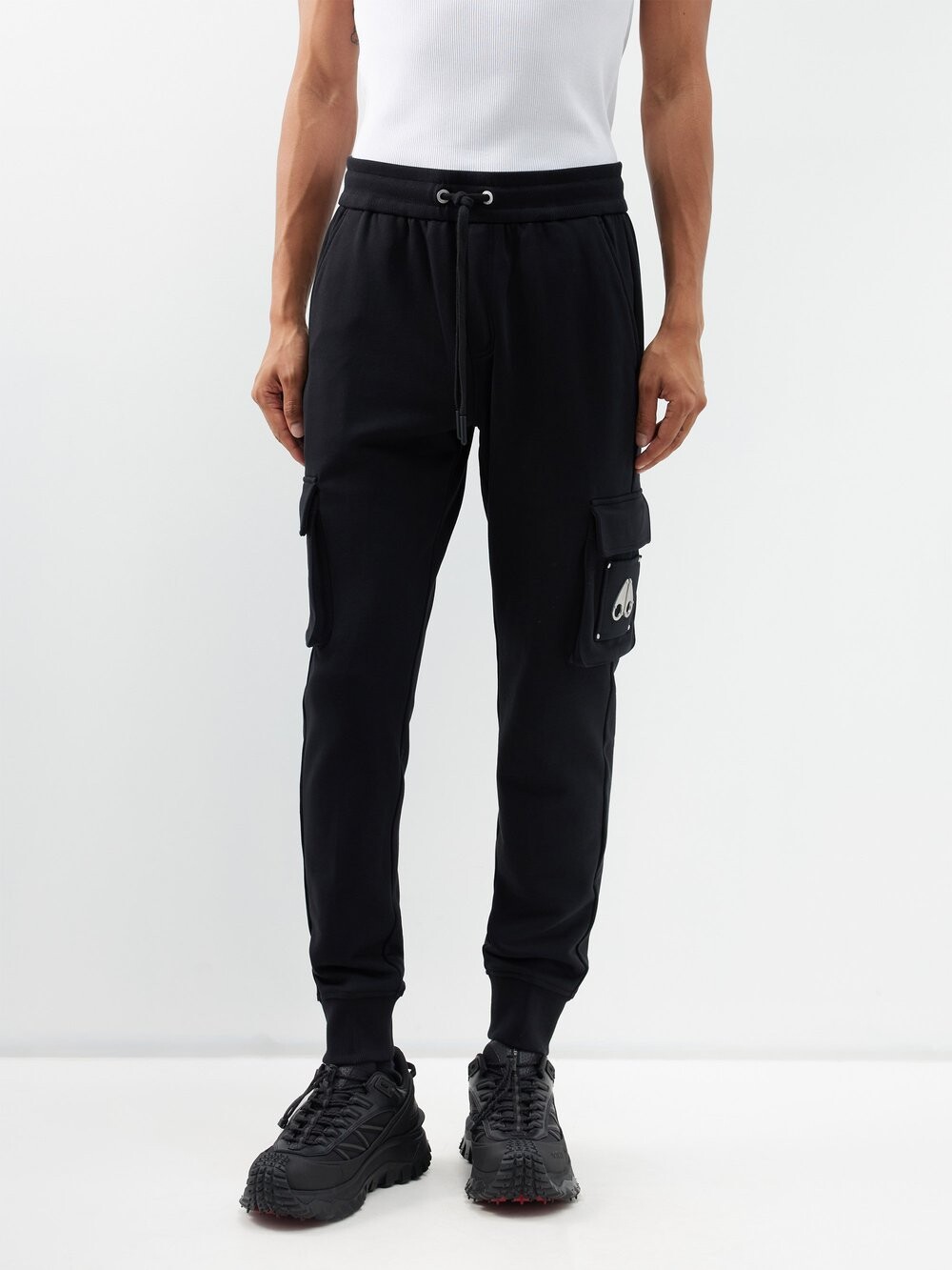

Спортивные брюки карго hartsfield из хлопкового джерси Moose Knuckles, черный