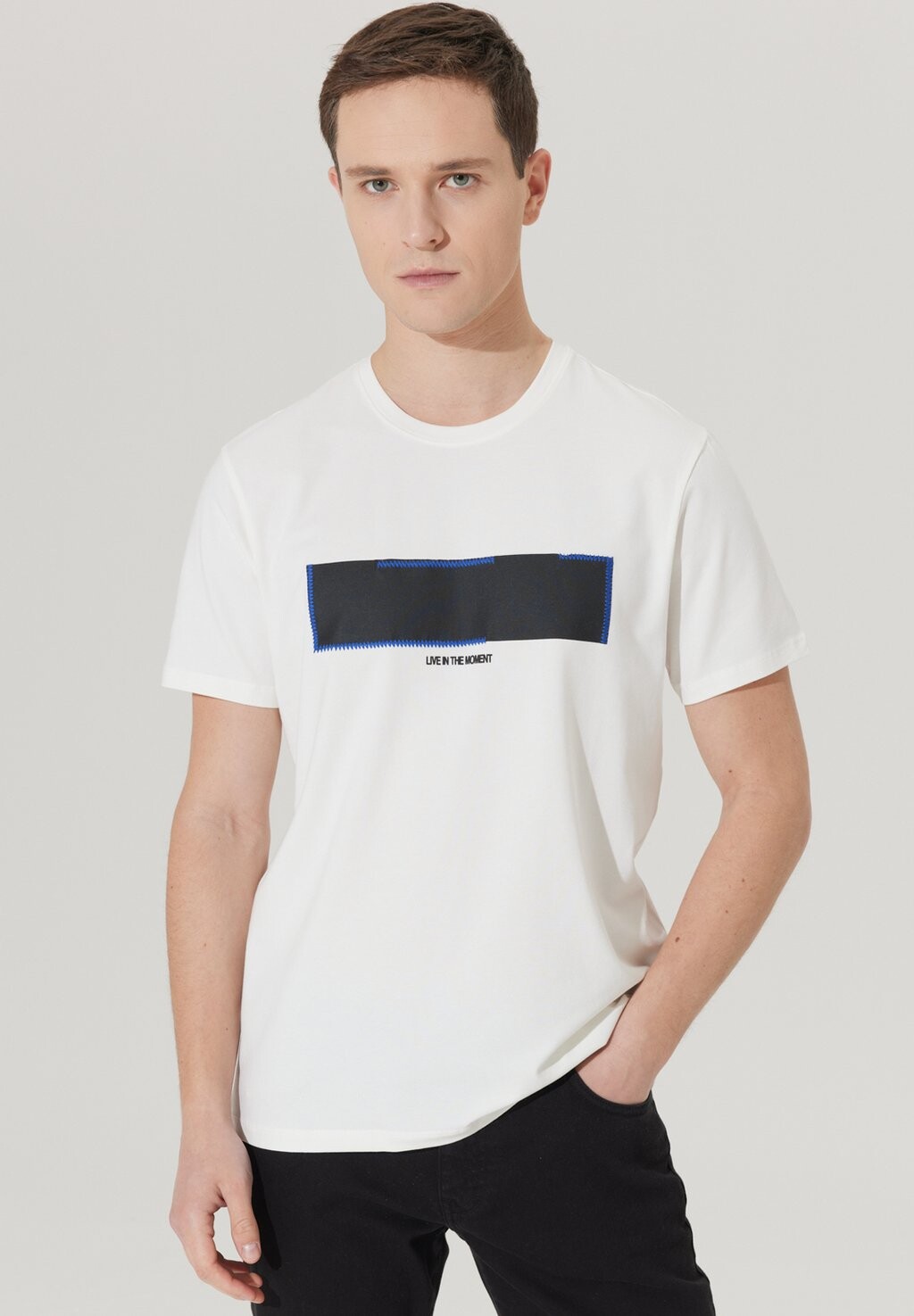 

Футболка с принтом SLIM FIT FIGURED AC&CO / ALTINYILDIZ CLASSICS, белый