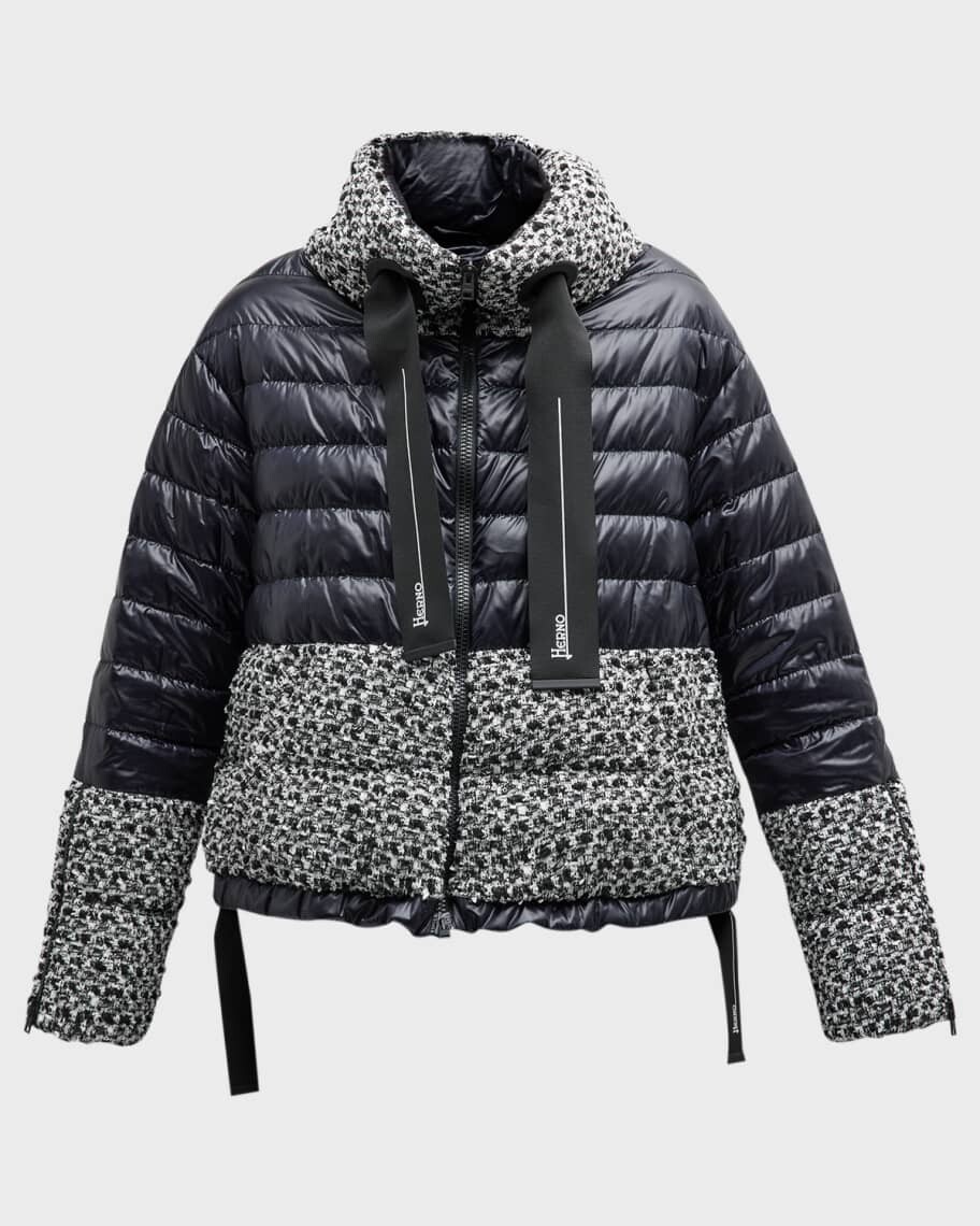 

Куртка-пуховик из смешанной техники из букле Herno