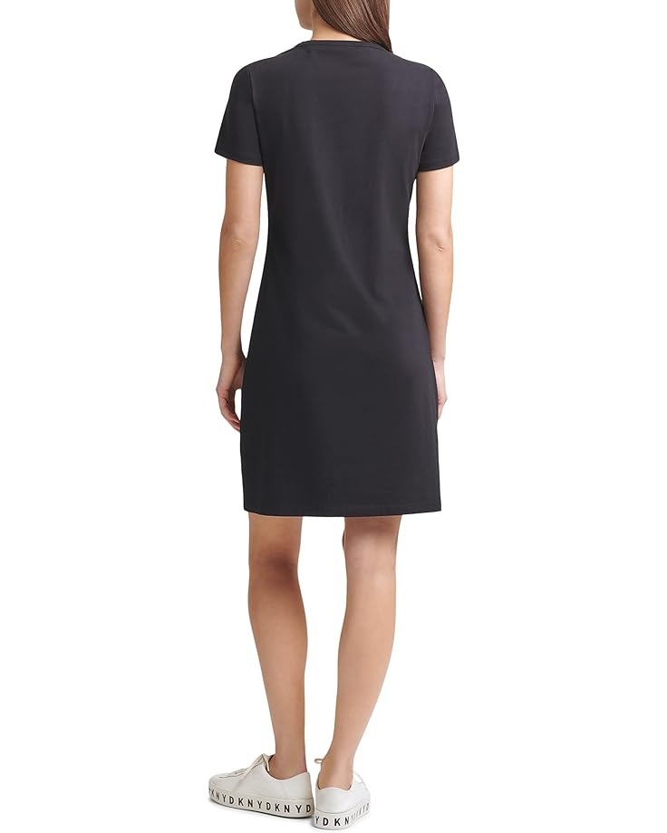 Платье DKNY Short Sleeve Rainfall Studs Tee Dress, черный