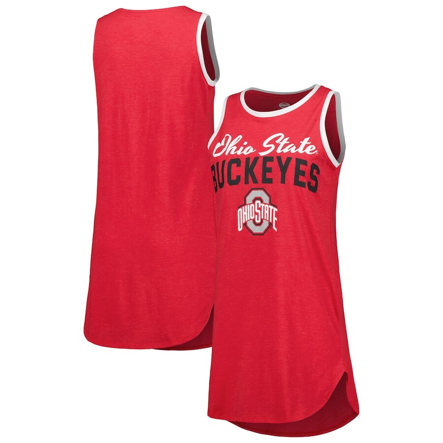 

Ночная рубашка Concepts Sport Ohio State Buckeyes, алый