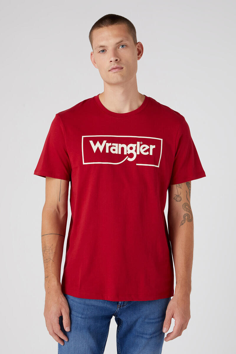 

Футболка с обычным логотипом Wrangler, красный