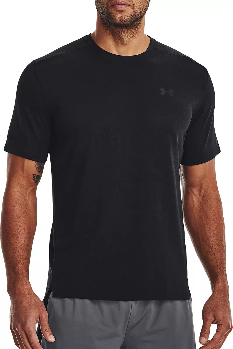 Мужская жаккардовая футболка с короткими рукавами Under Armour UA Tech Vent, черный