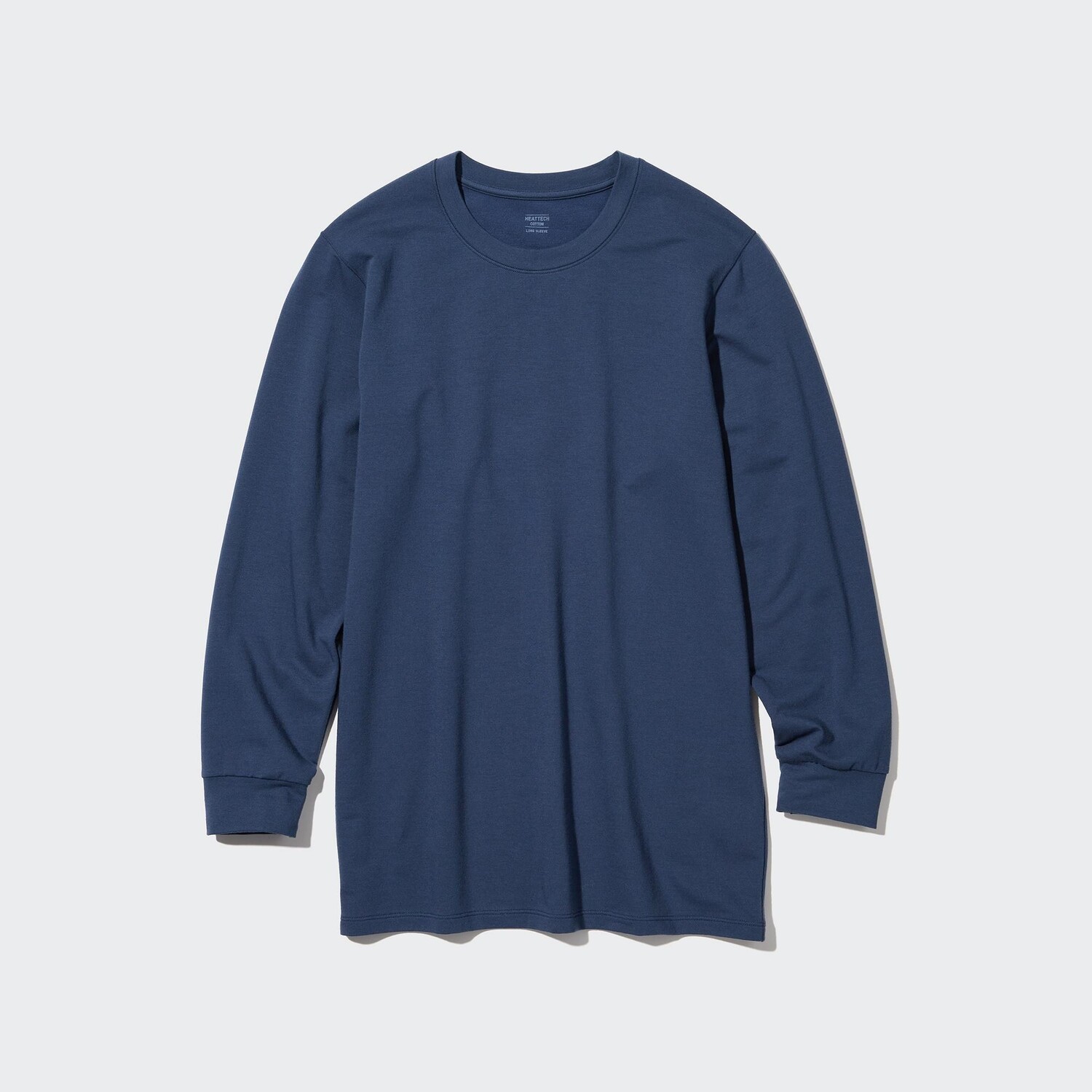 

Топ Uniqlo Heattech с круглым вырезом и длинными рукавами, синий
