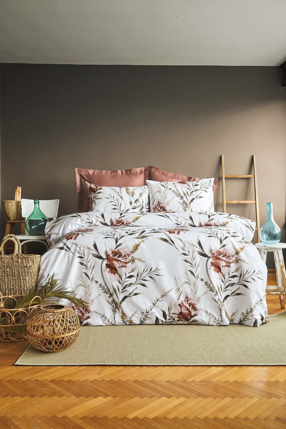 

Комплект двойного пододеяльника Issimo Home Fıjı Pink Ranforce