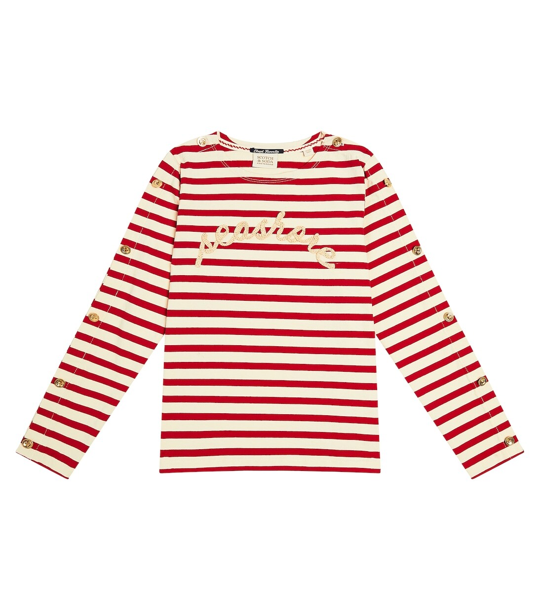 

Полосатый топ из хлопкового джерси Scotch & Soda Kids, мультиколор