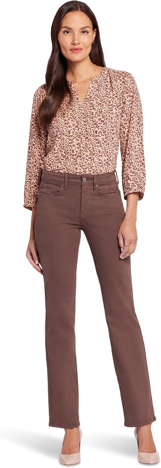 

Брюки NYDJ Marilyn Straight Pants, цвет Coffee Bean