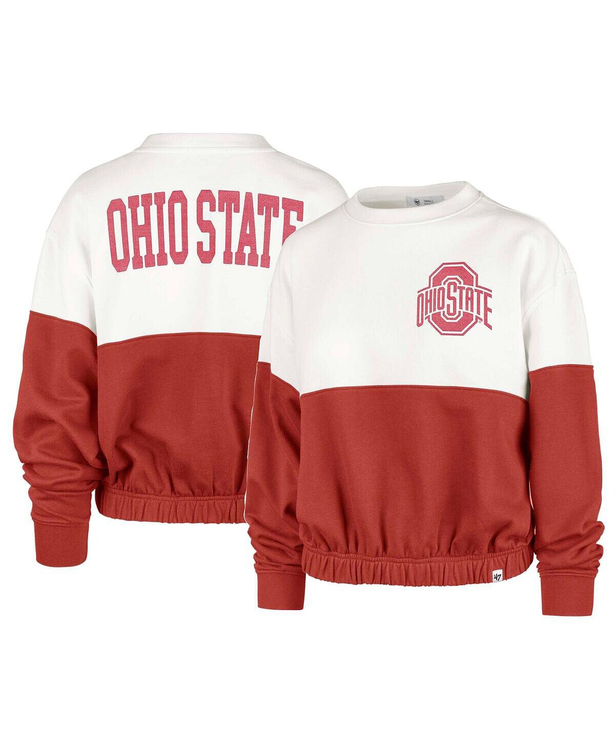 

Белый женский пуловер Ohio State Buckeyes Take Two Bonita свитшот '47 Brand, белый