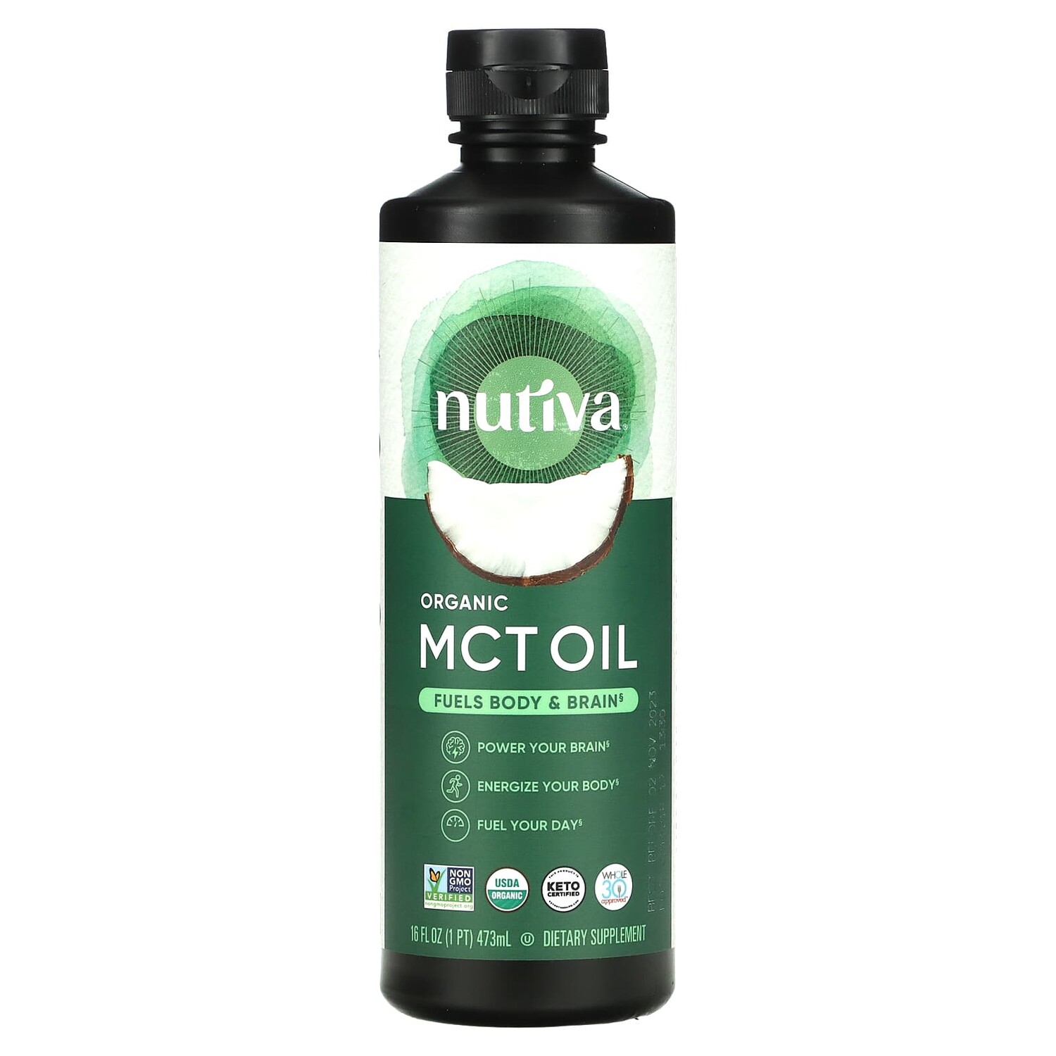 

Органическое масло MCT, 473 мл (16 жидк. унций), Nutiva