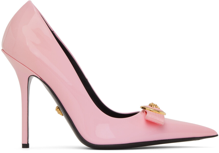 

Розовые туфли-лодочки Gianni Ribbon (Бледные) Versace