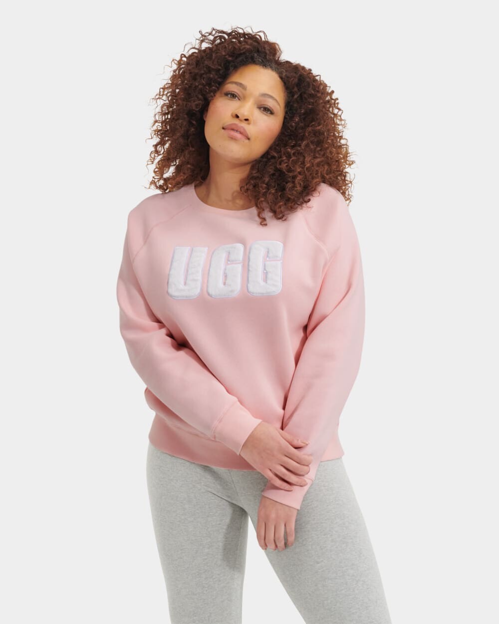 

Толстовка Madeline Fuzzy Logo Crewneck UGG, розовый