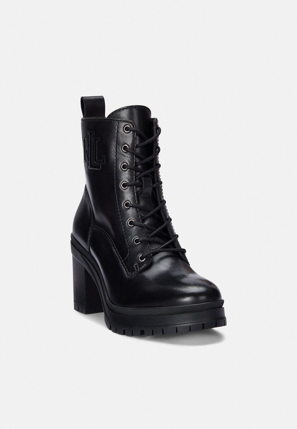 

Ботильоны на платформе CAMERON BURNISHED LEATHER BOOTIE Ralph Lauren, черный