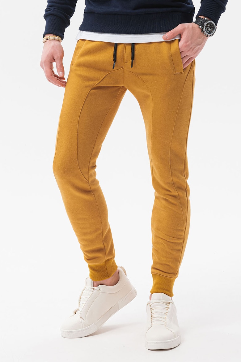 Спортивные брюки с выделенными швами Ombre, желтый спортивные брюки с выделенными швами ombre серый