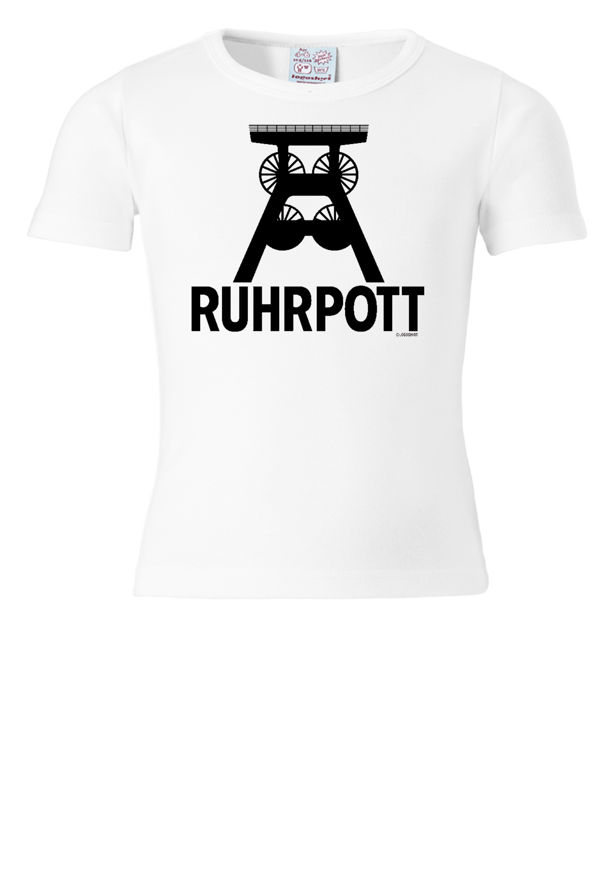Футболка Logoshirt Print Ruhrpott, цвет altweiss