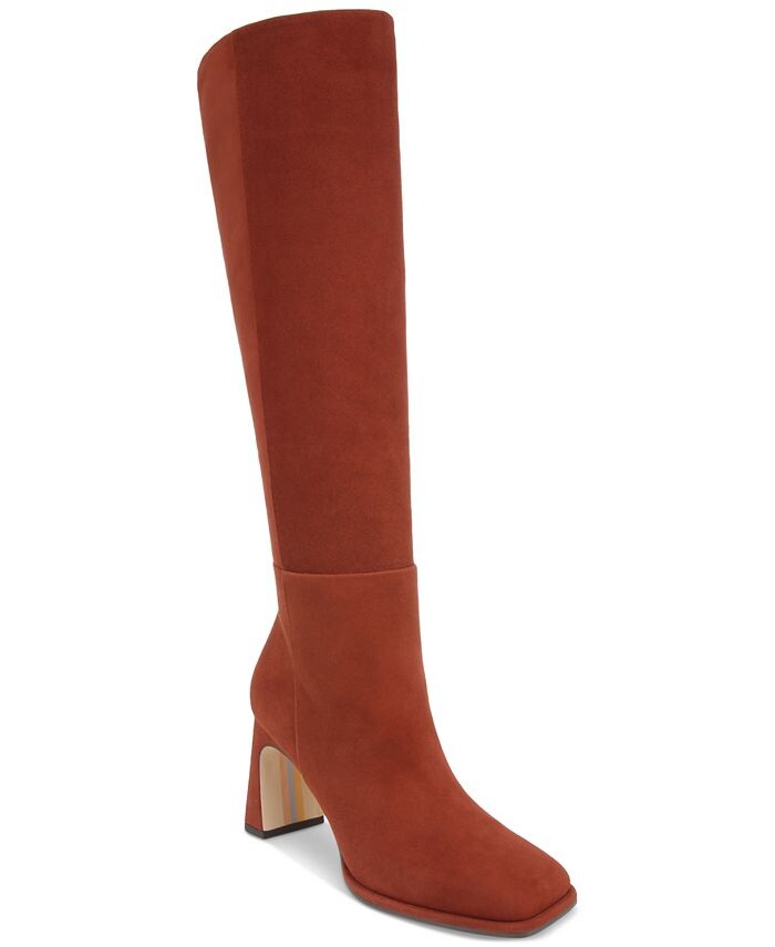 

Женские ботинки Issabel с квадратным носком и скульптурным каблуком Sam Edelman, цвет Warm Chestnut