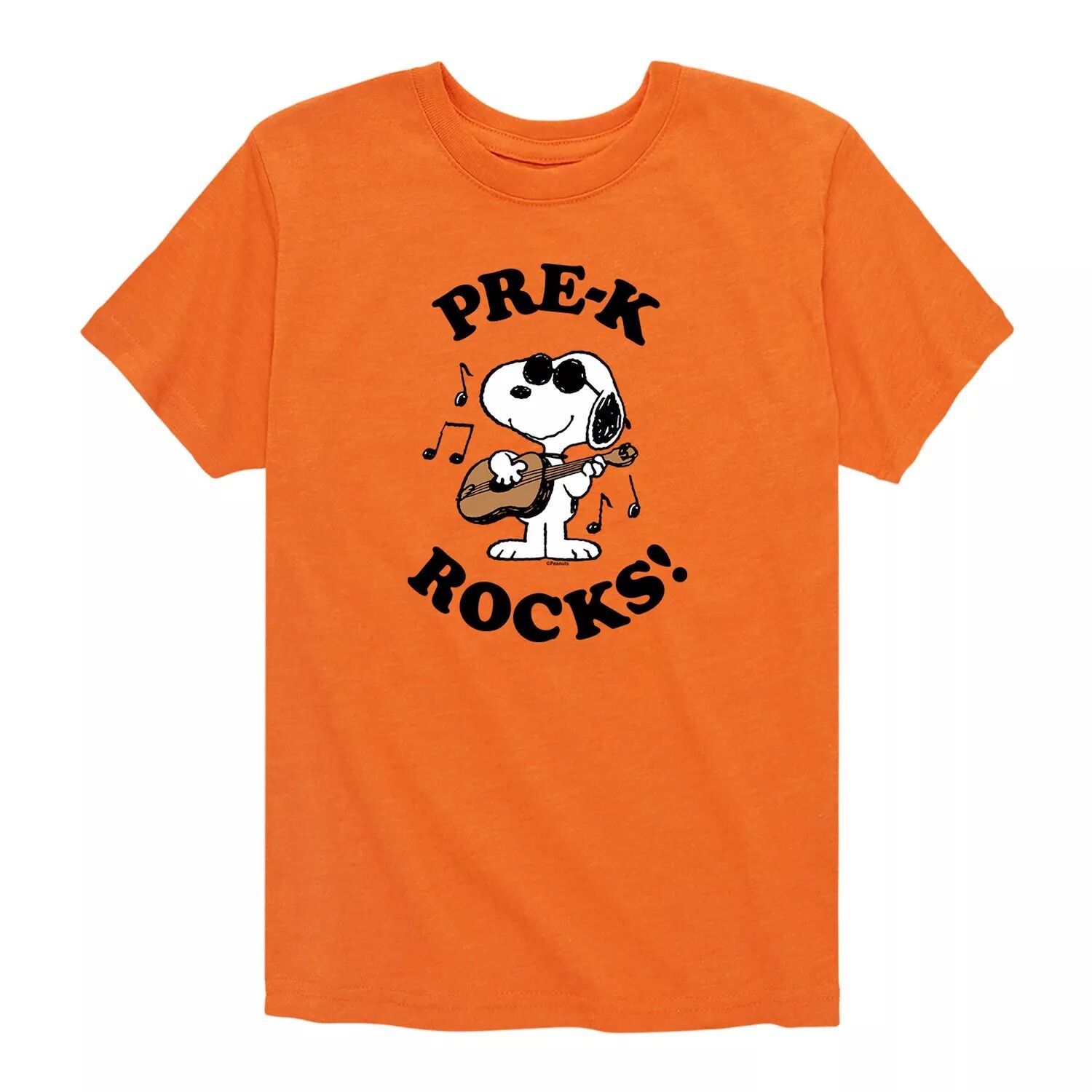 

Футболка с рисунком Peanuts Pre-K Rocks для мальчиков 8–20 лет Licensed Character, оранжевый