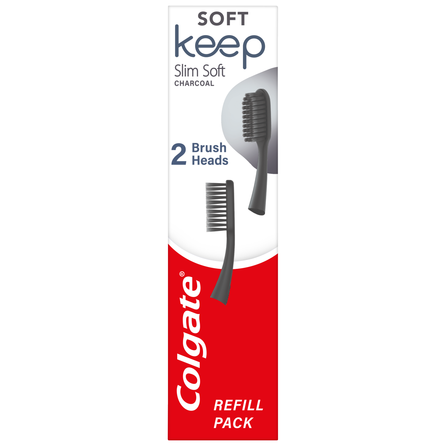 Сменные насадки для зубных щеток Colgate Keep Slim Soft Charcoal Refill, 1 шт. сменные насадки для электрической зубной щетки colgate repl heads colgate 360 sonic charcoal 2 шт