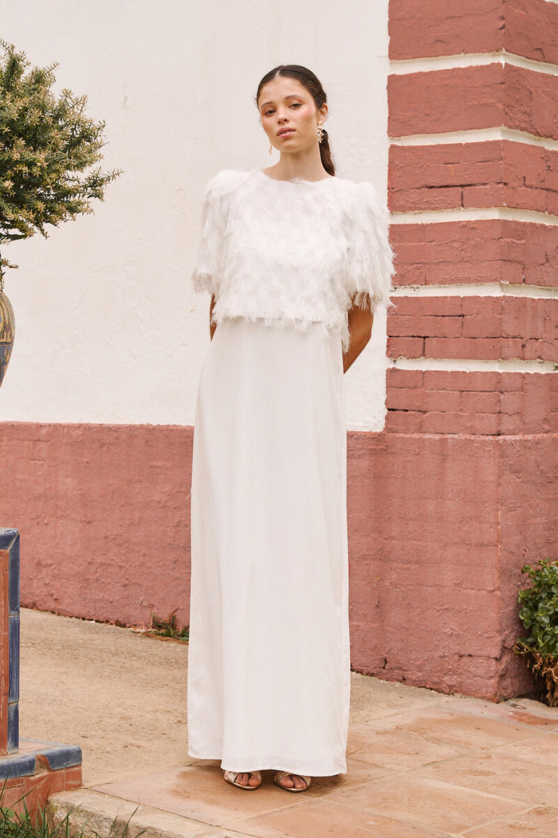 Лавандовое свадебное платье Polín Et Moi, белый женское свадебное платье с юбкой годе белое кружевное платье с длинными рукавами вырезом лодочкой аппликацией из тюля винтажное простое