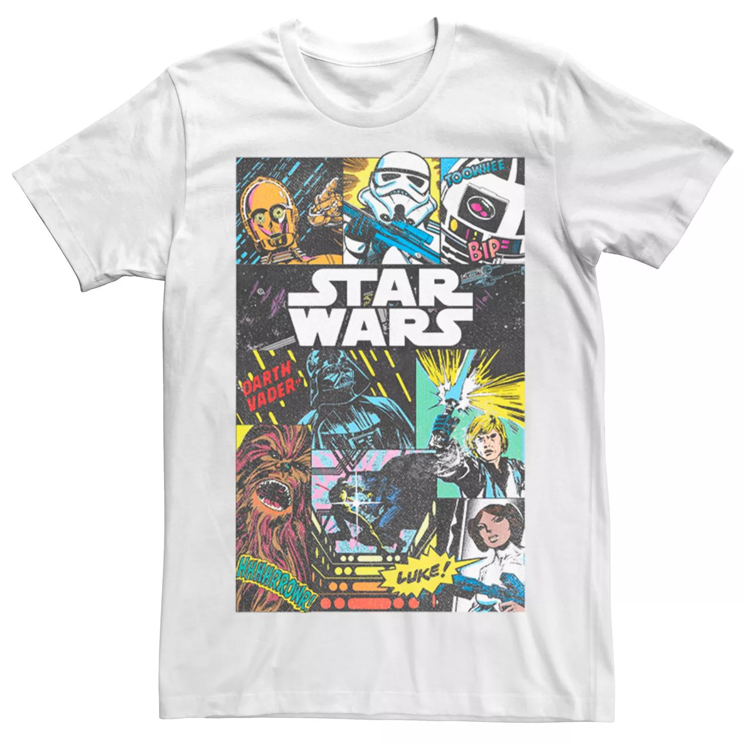Мужская футболка с коллажем в стиле поп-арт «Звездные войны», групповая съемка Star Wars мужская футболка в стиле поп музыки звездные войны мандалорская групповая съемка licensed character