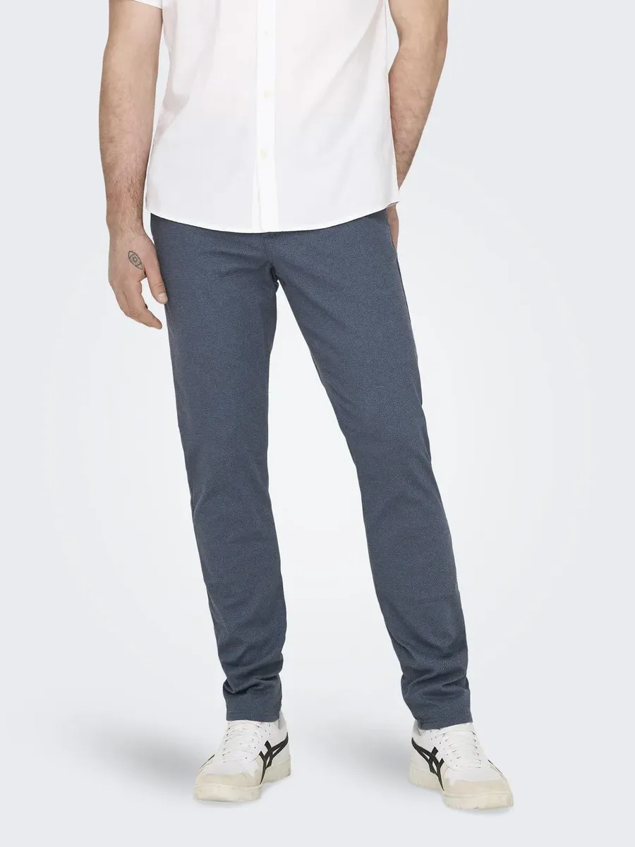 

Костюмные брюки ONLY & SONS "ONSMARK PETE SLIM DOBBY 0058 PANT NOOS", цвет Bering Sea