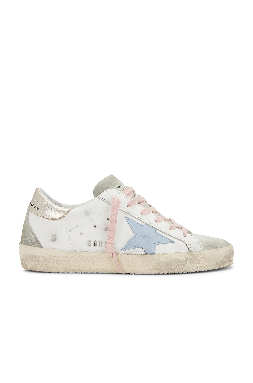 

Кроссовки Golden Goose Super-Star, цвет White, Ice, Powder Blue, & Platinum, Белый