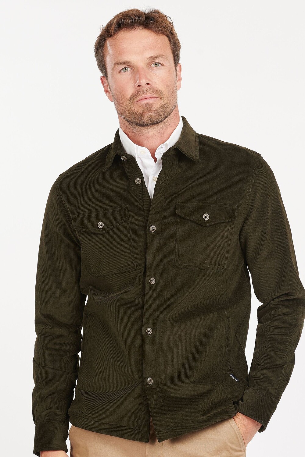 

Рубашка из вельвета Barbour, зеленый