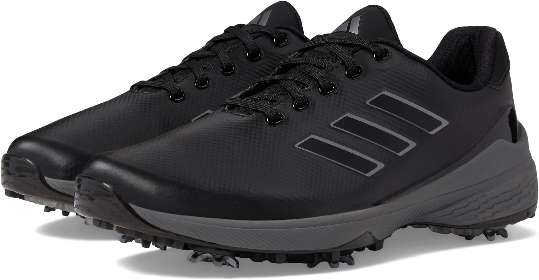цена Кроссовки ZG23 Lightstrike Golf Shoes adidas, цвет Core Black/Dark Silver Metallic/Silver Metallic