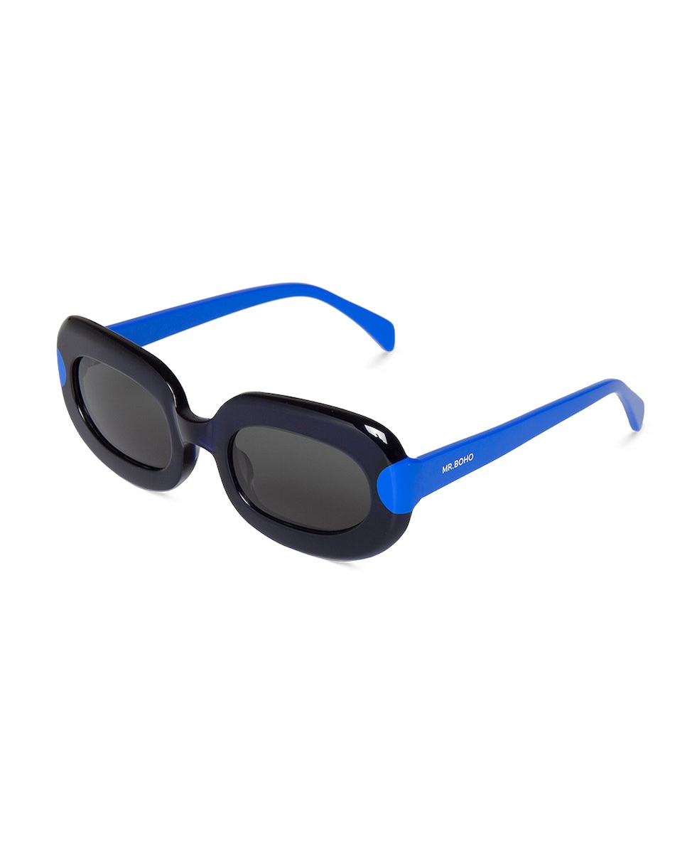 Солнцезащитные очки-унисекс Mr Boho в черной ацетатной оправе с классическими линзами Mr. Boho, черный