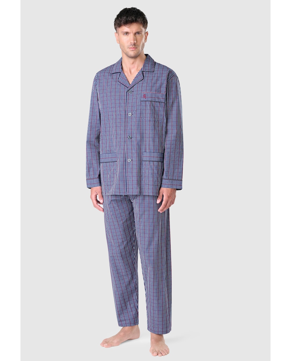 цена Мужская длинная пижама из ткани синего цвета El Búho Nocturno, светло-синий