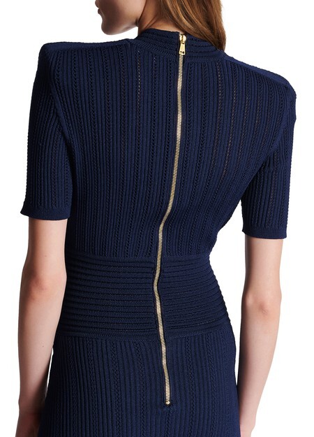 

Сетчатое платье Balmain, синий