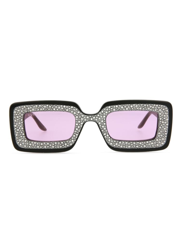 

Прямоугольные солнцезащитные очки 49MM Gucci, черный