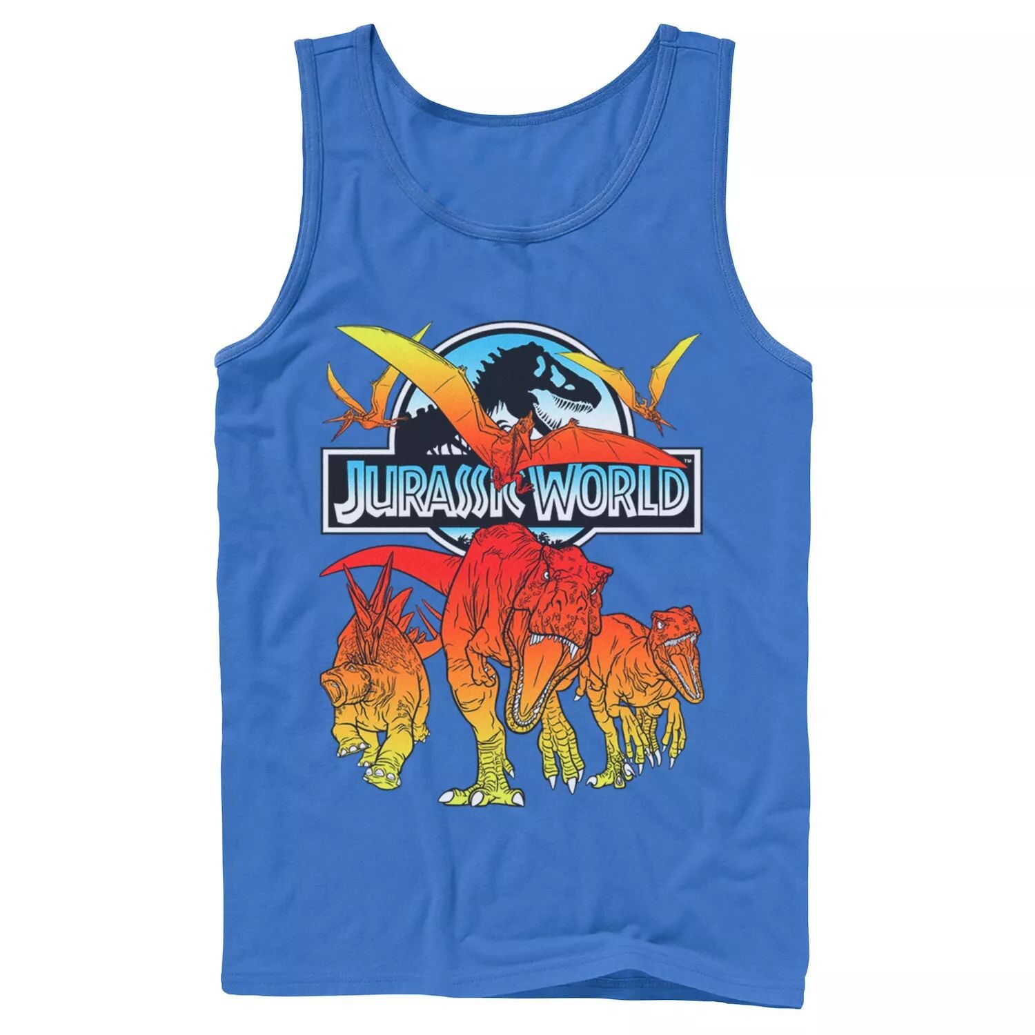 

Мужская майка Jurassic World Two Dino Charging Comic Pop Licensed Character