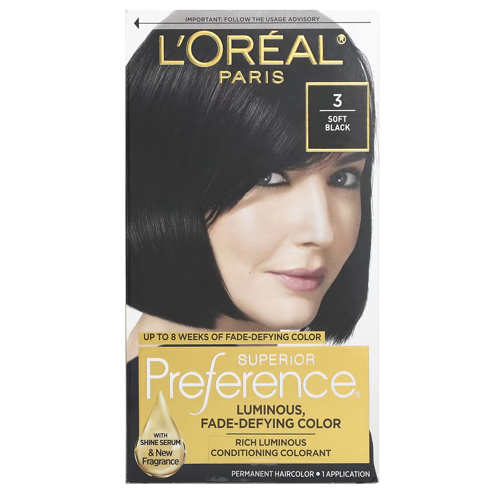 цена Краска L'Oréal Superior Preference Luminous мягкий черный
