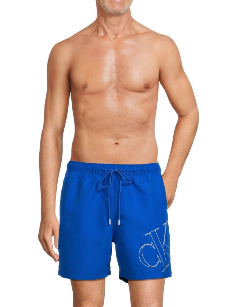 

Шорты с логотипом на шнурке Calvin Klein, синий